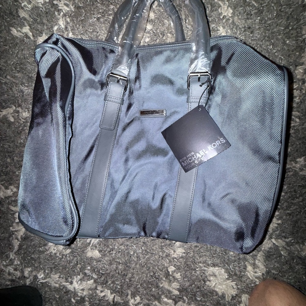 Michael Kors Black and Gray Duffel Bag - Picture 2 of 15
